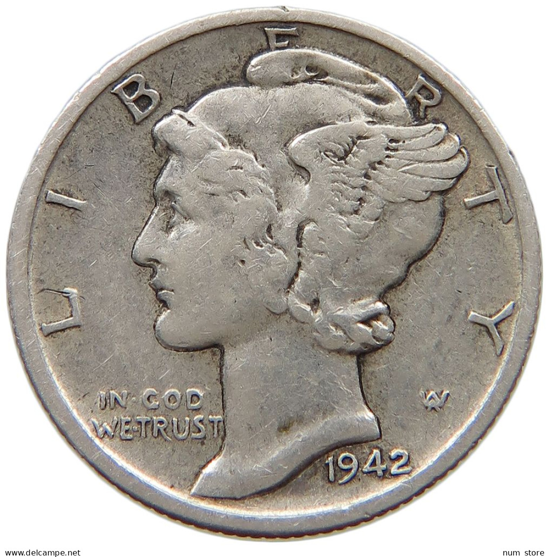 UNITED STATES OF AMERICA DIME 1942 D MERCURY #a082 0535 - 1916-1945: Mercury (Mercure)