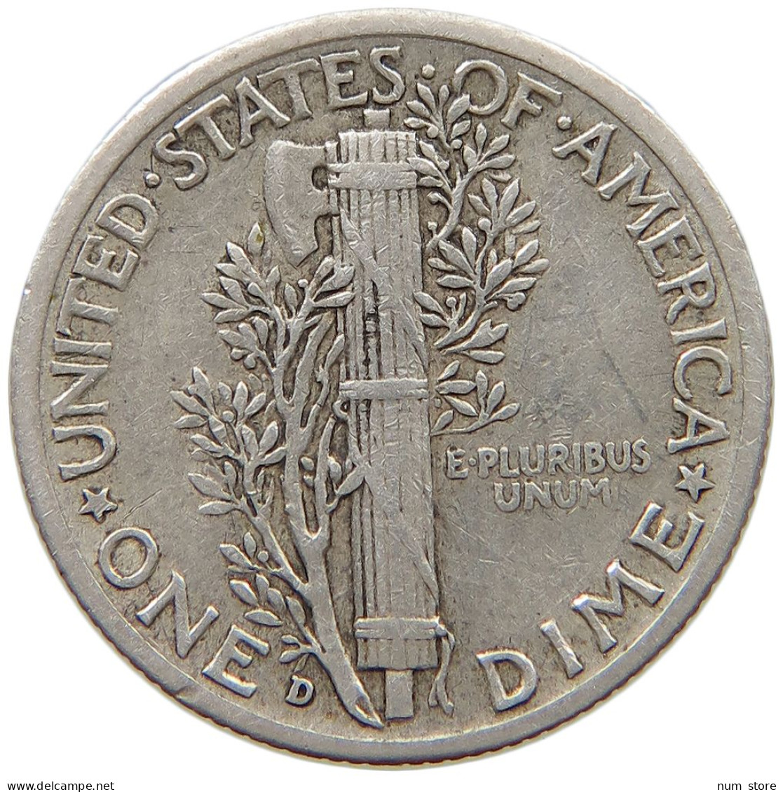 UNITED STATES OF AMERICA DIME 1942 D MERCURY #a082 0535 - 1916-1945: Mercury (kwik)