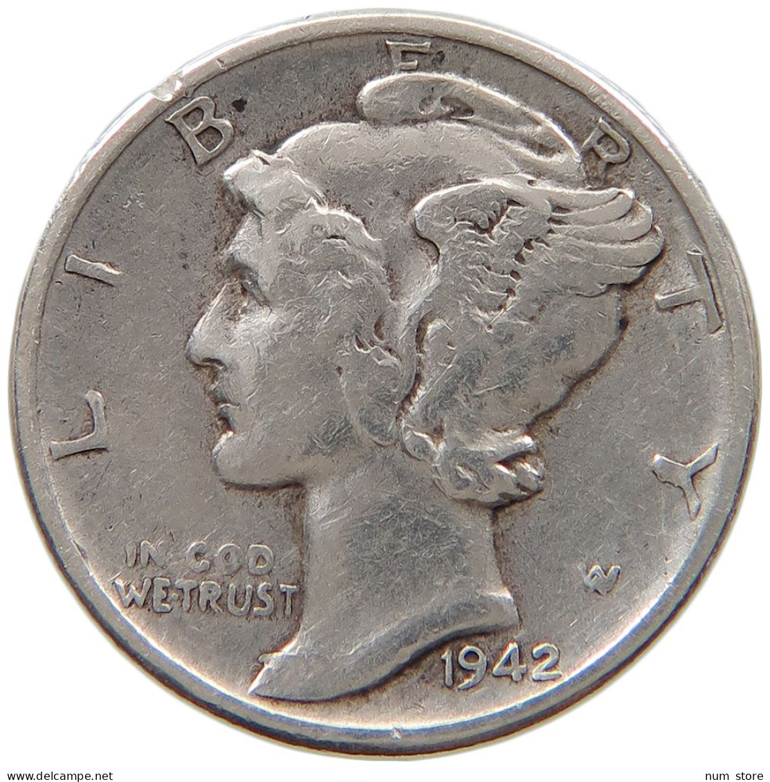 UNITED STATES OF AMERICA DIME 1942 MERCURY #a064 0395 - 1916-1945: Mercury (Mercurio)