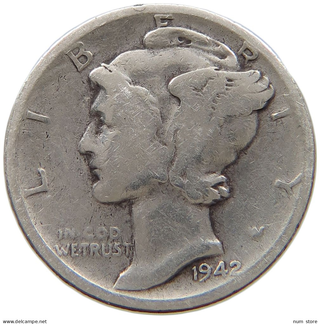 UNITED STATES OF AMERICA DIME 1942 D MERCURY #a069 0289 - 1916-1945: Mercury (Mercure)