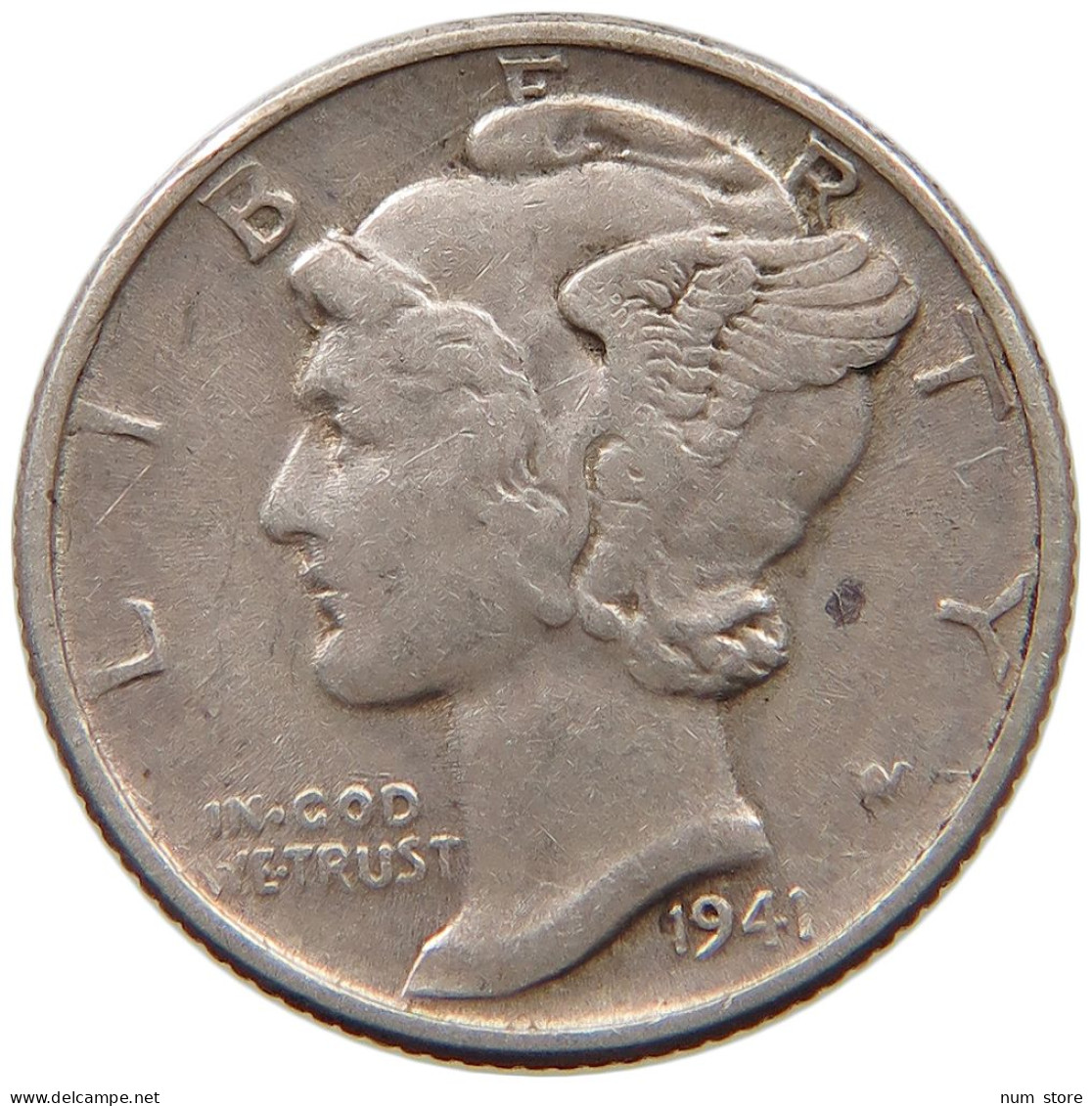 UNITED STATES OF AMERICA DIME 1941 MERCURY #s035 0355 - 1916-1945: Mercury (Mercurio)