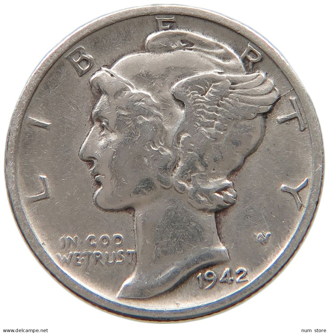 UNITED STATES OF AMERICA DIME 1942 D MERCURY #a044 0963 - 1916-1945: Mercury