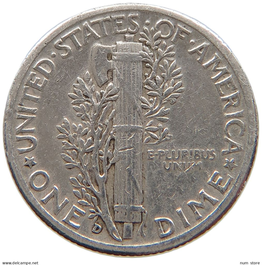 UNITED STATES OF AMERICA DIME 1942 D MERCURY #a064 0431 - 1916-1945: Mercury (kwik)