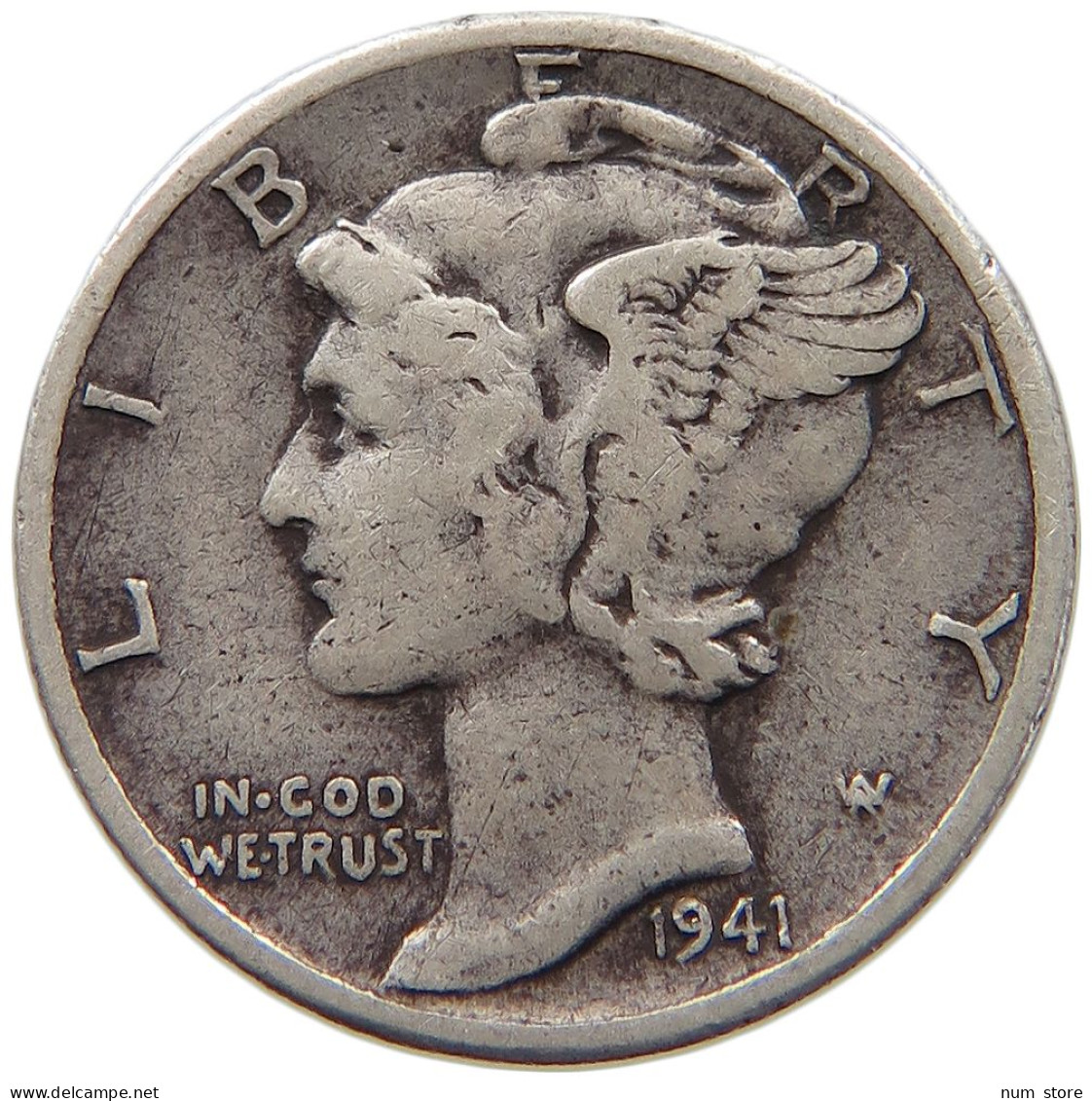 UNITED STATES OF AMERICA DIME 1941 MERCURY #c001 0025 - 1916-1945: Mercury (Mercure)