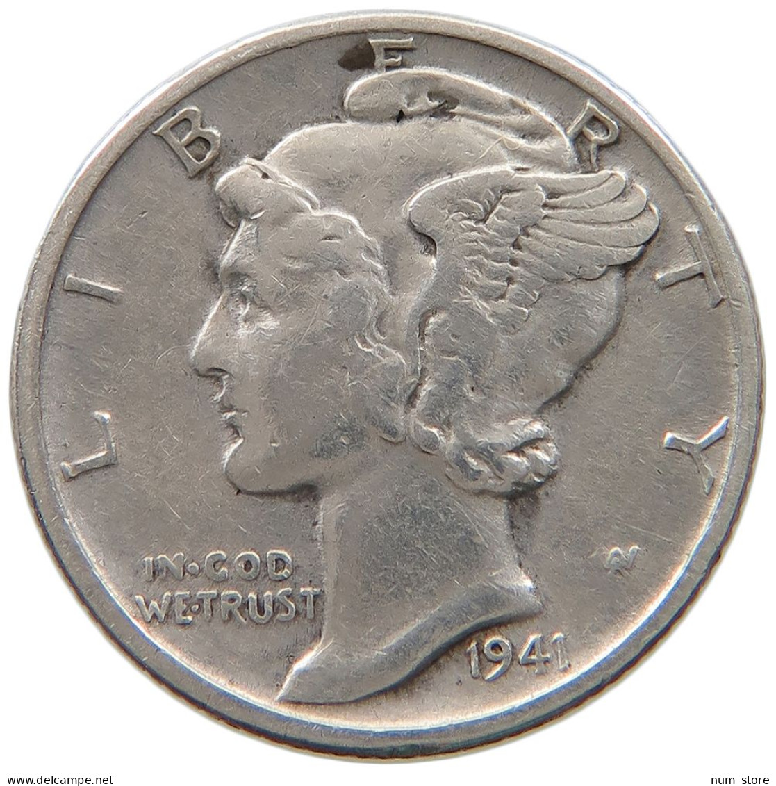 UNITED STATES OF AMERICA DIME 1941 MERCURY #a044 0293 - 1916-1945: Mercury