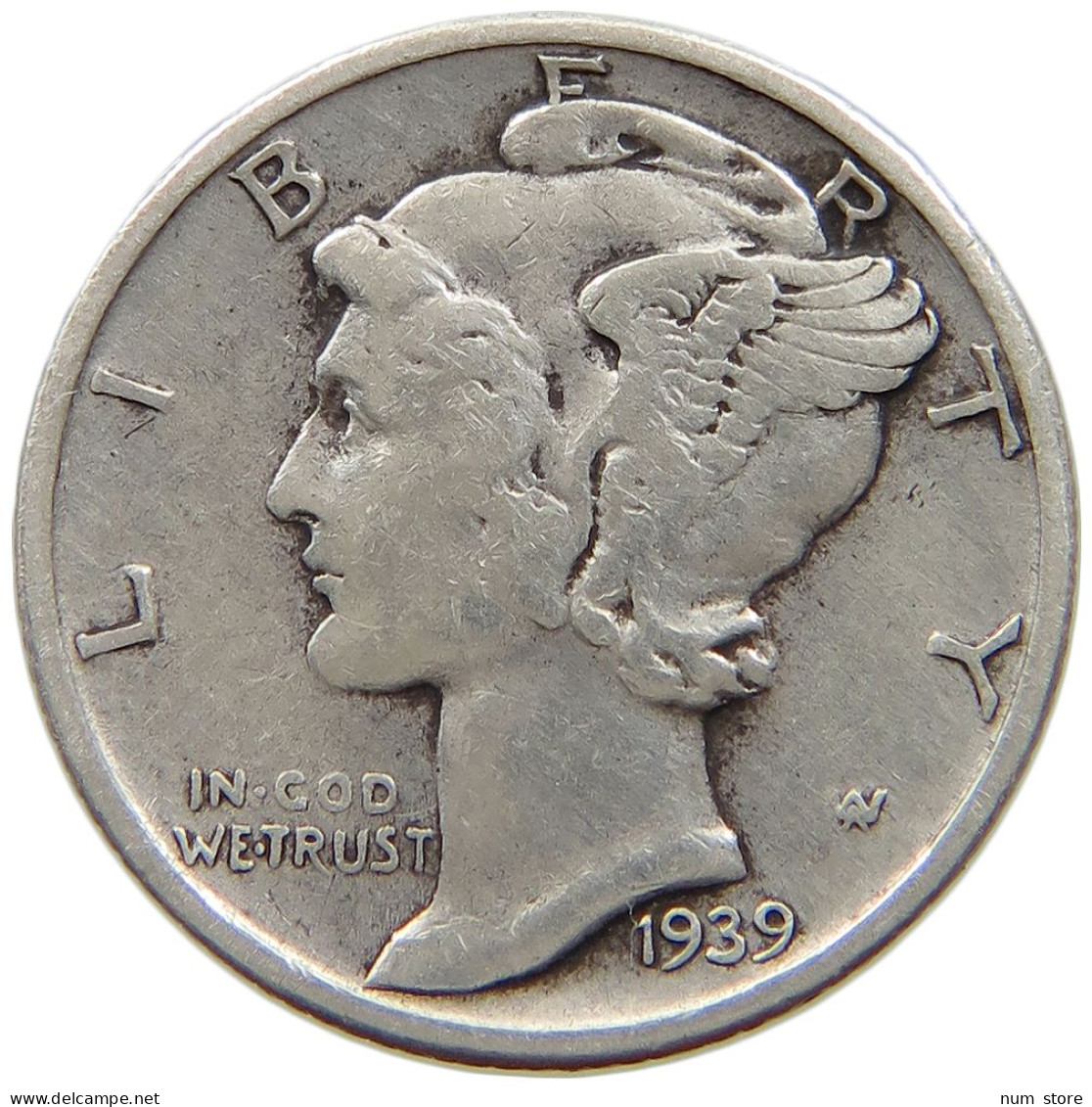 UNITED STATES OF AMERICA DIME 1939 MERCURY #a069 0287 - 1916-1945: Mercury (kwik)