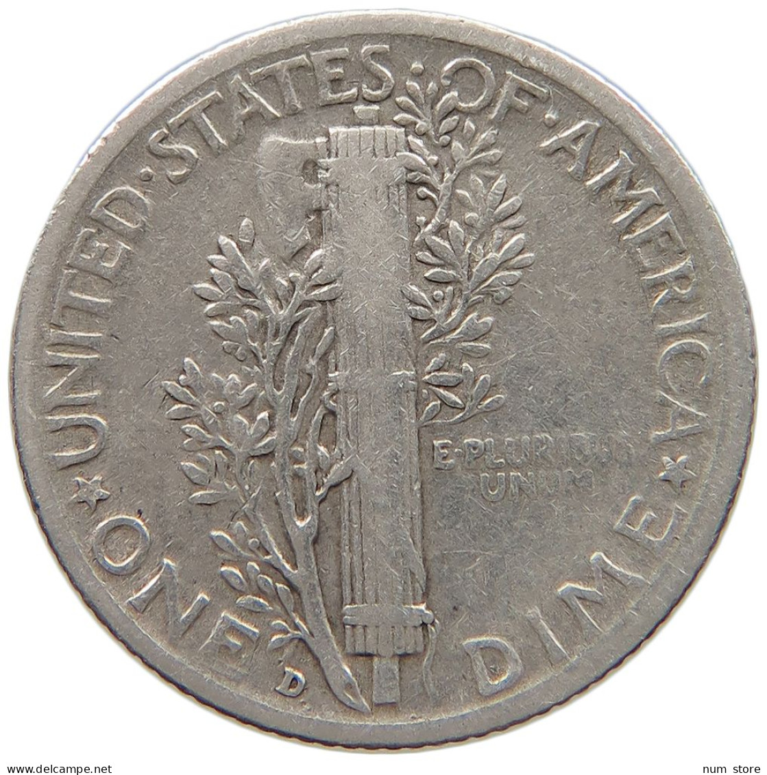 UNITED STATES OF AMERICA DIME 1937 D MERCURY #c018 0301 - 1916-1945: Mercury (Mercure)