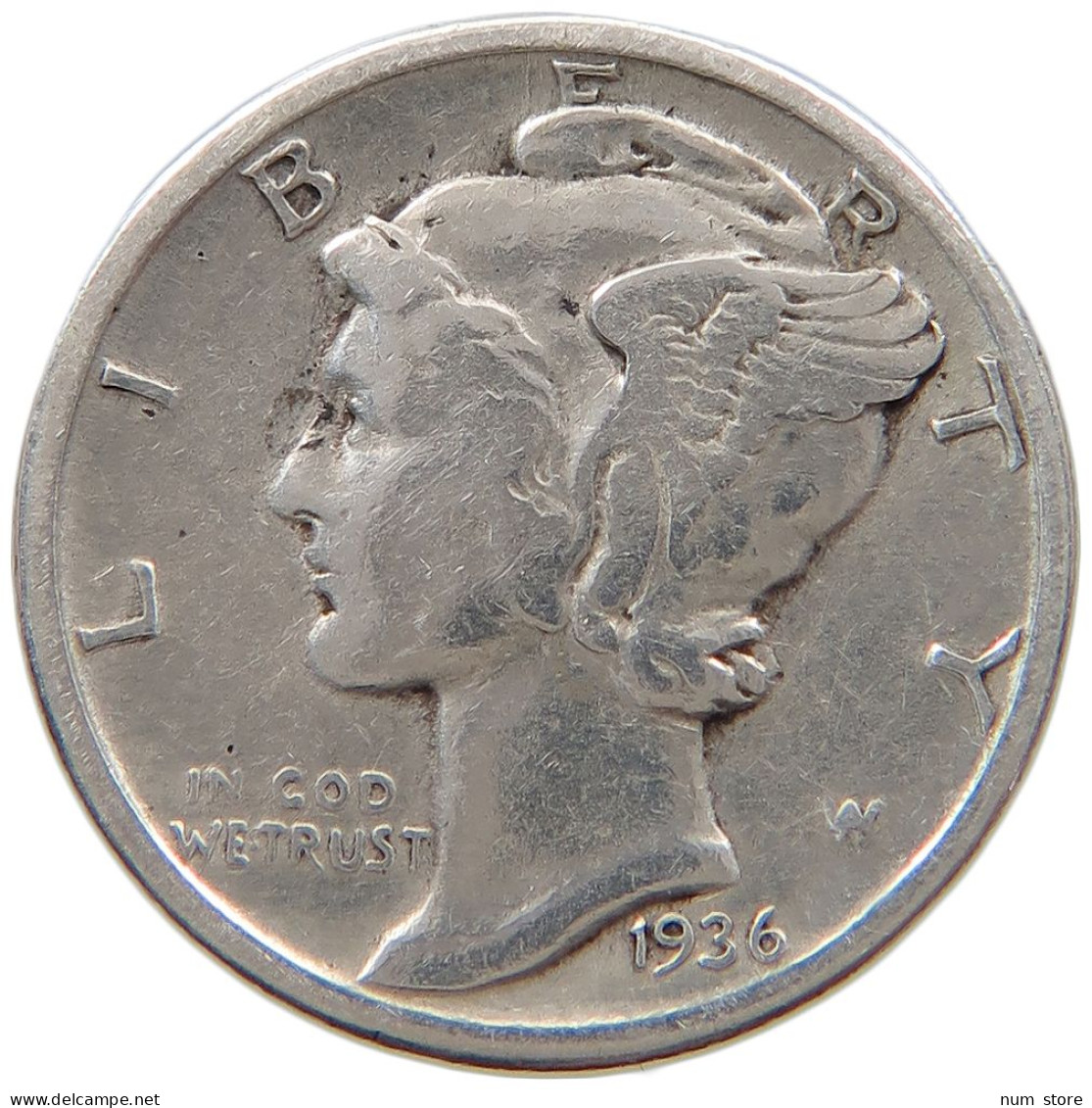 UNITED STATES OF AMERICA DIME 1936 MERCURY #a064 0409 - 1916-1945: Mercury (kwik)