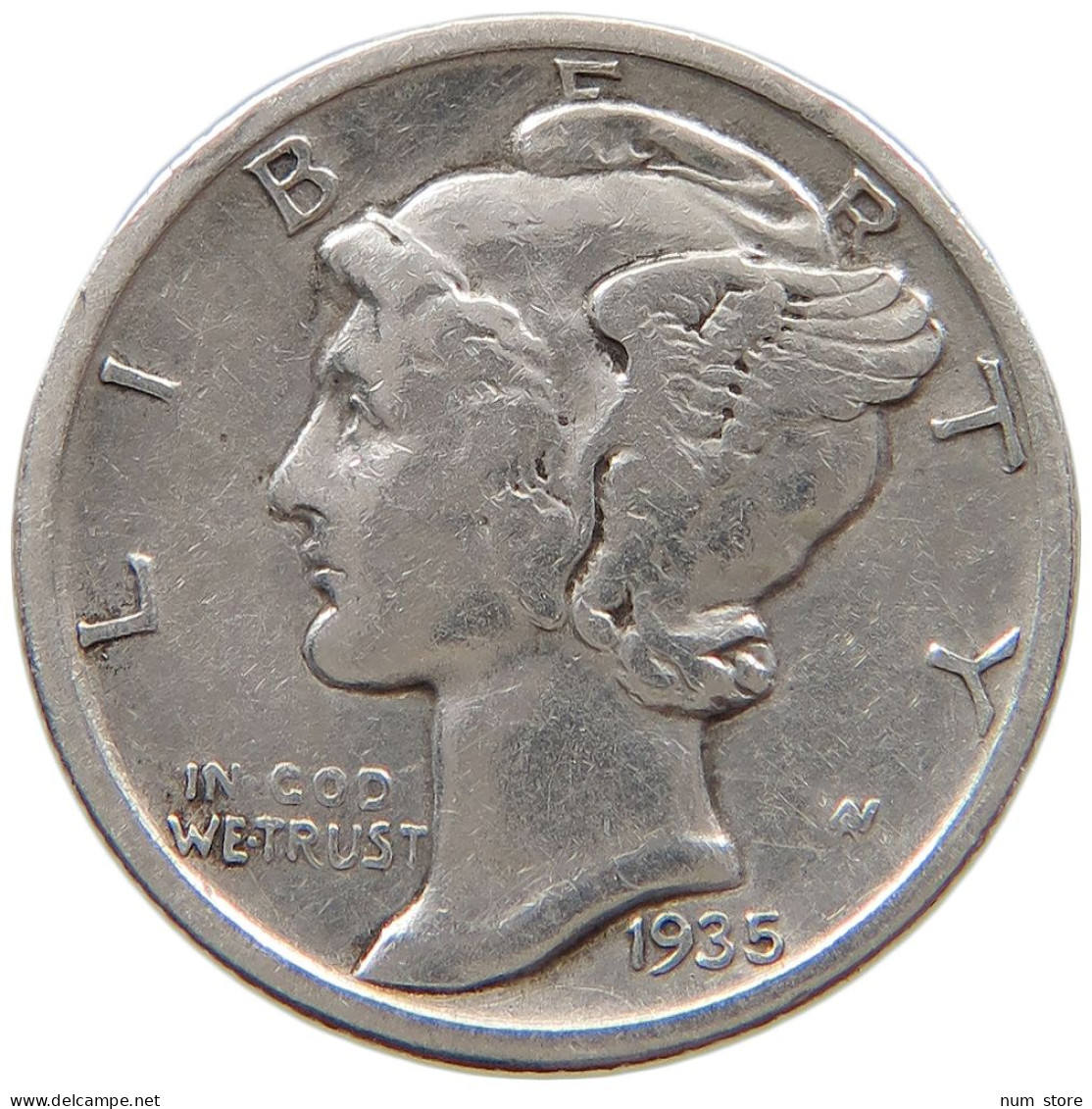 UNITED STATES OF AMERICA DIME 1935 MERCURY #a064 0405 - 1916-1945: Mercury