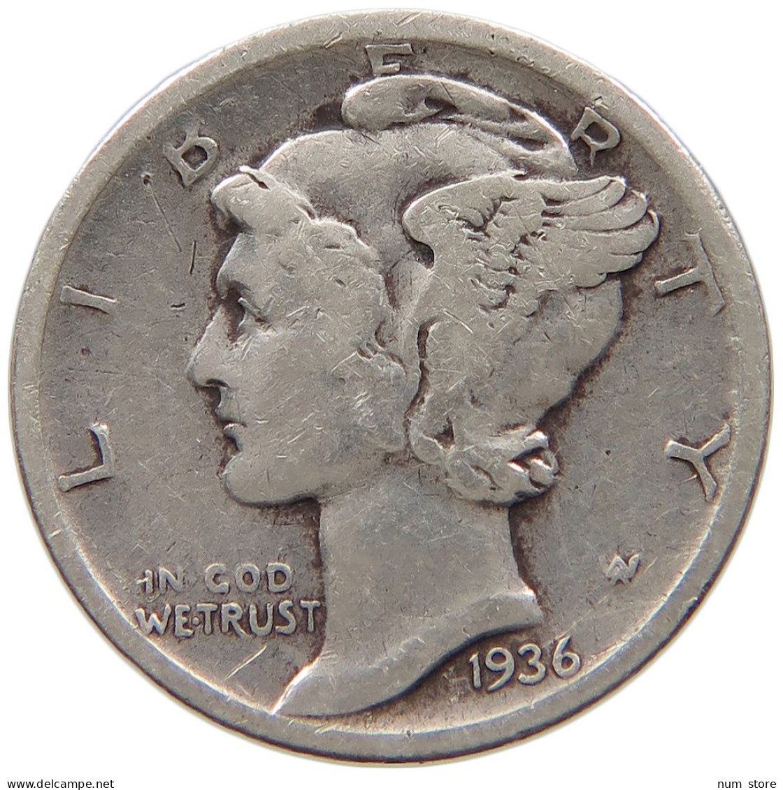 UNITED STATES OF AMERICA DIME 1936 MERCURY #c012 0269 - 1916-1945: Mercury (Mercure)