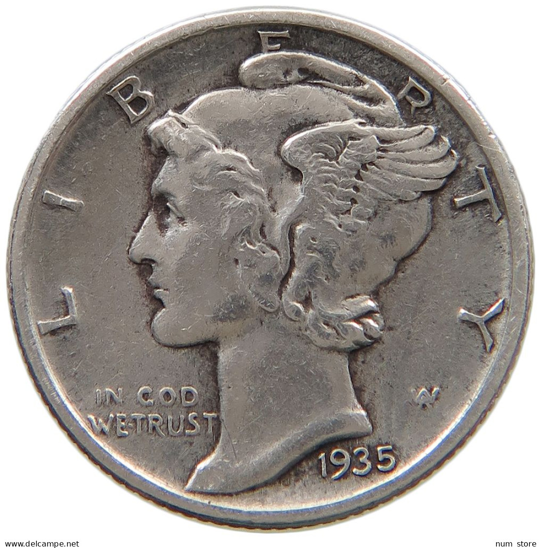 UNITED STATES OF AMERICA DIME 1935 MERCURY #a073 0887 - 1916-1945: Mercury (kwik)