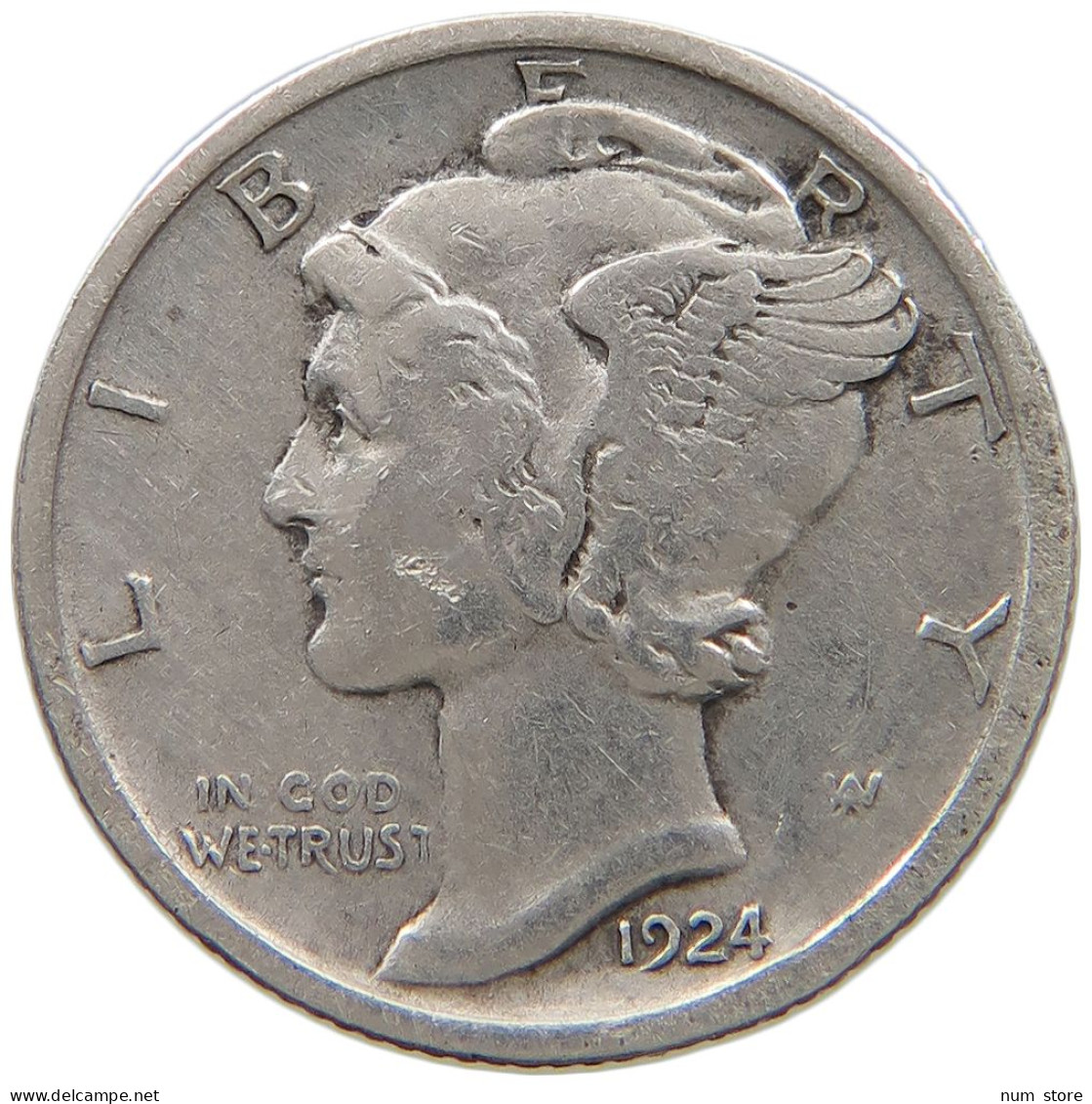 UNITED STATES OF AMERICA DIME 1924 MERCURY #a073 0889 - 1916-1945: Mercury (Mercure)