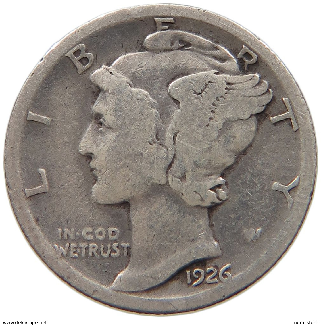 UNITED STATES OF AMERICA DIME 1926 MERCURY #c012 0285 - 1916-1945: Mercury (kwik)