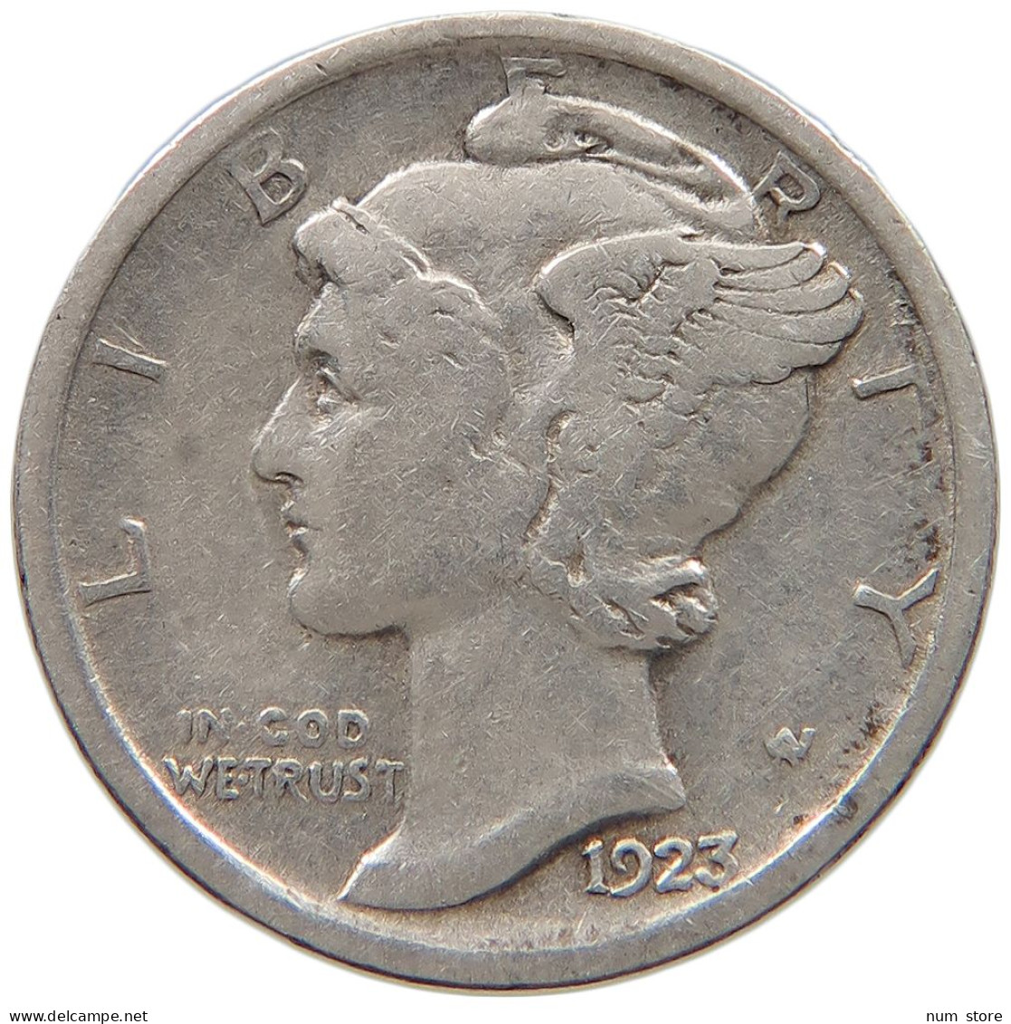 UNITED STATES OF AMERICA DIME 1923 MERCURY #c018 0299 - 1916-1945: Mercury (Mercure)