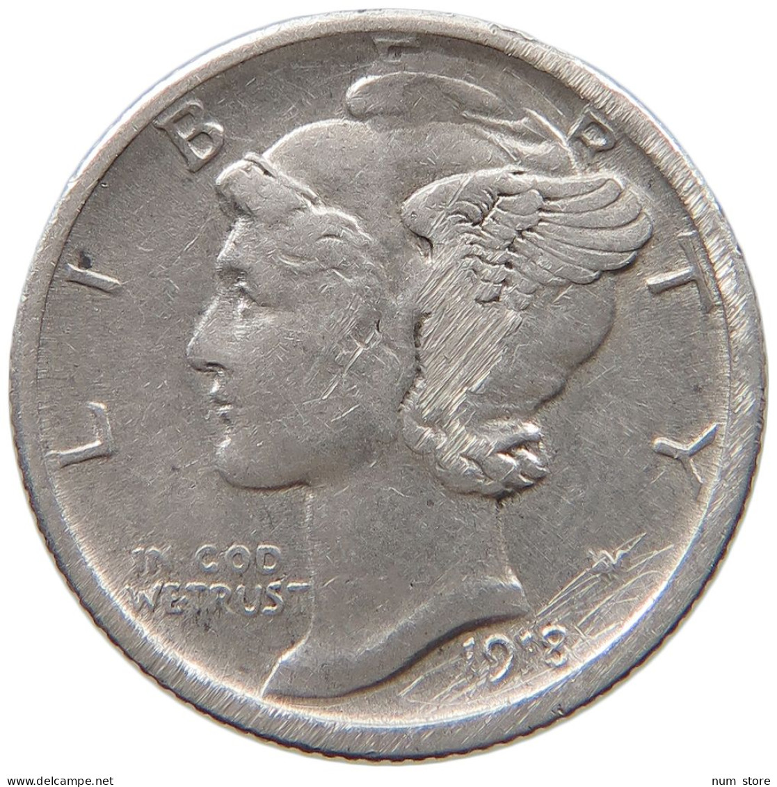 UNITED STATES OF AMERICA DIME 1918 S MERCURY #c040 0573 - 1916-1945: Mercury (Mercurio)