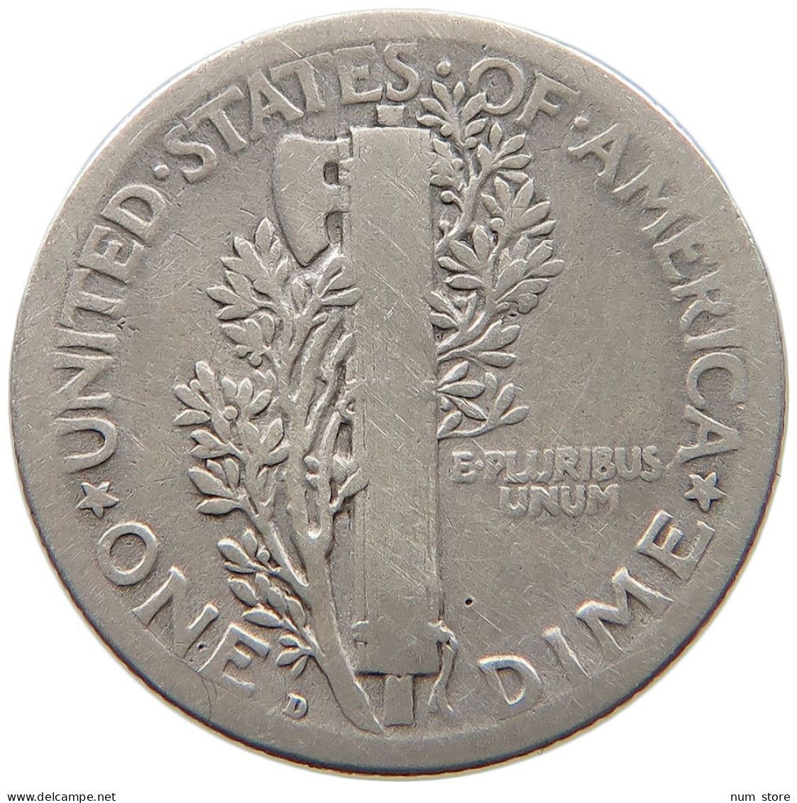 UNITED STATES OF AMERICA DIME 1918 D MERCURY #a033 0729 - 1916-1945: Mercury (Mercure)