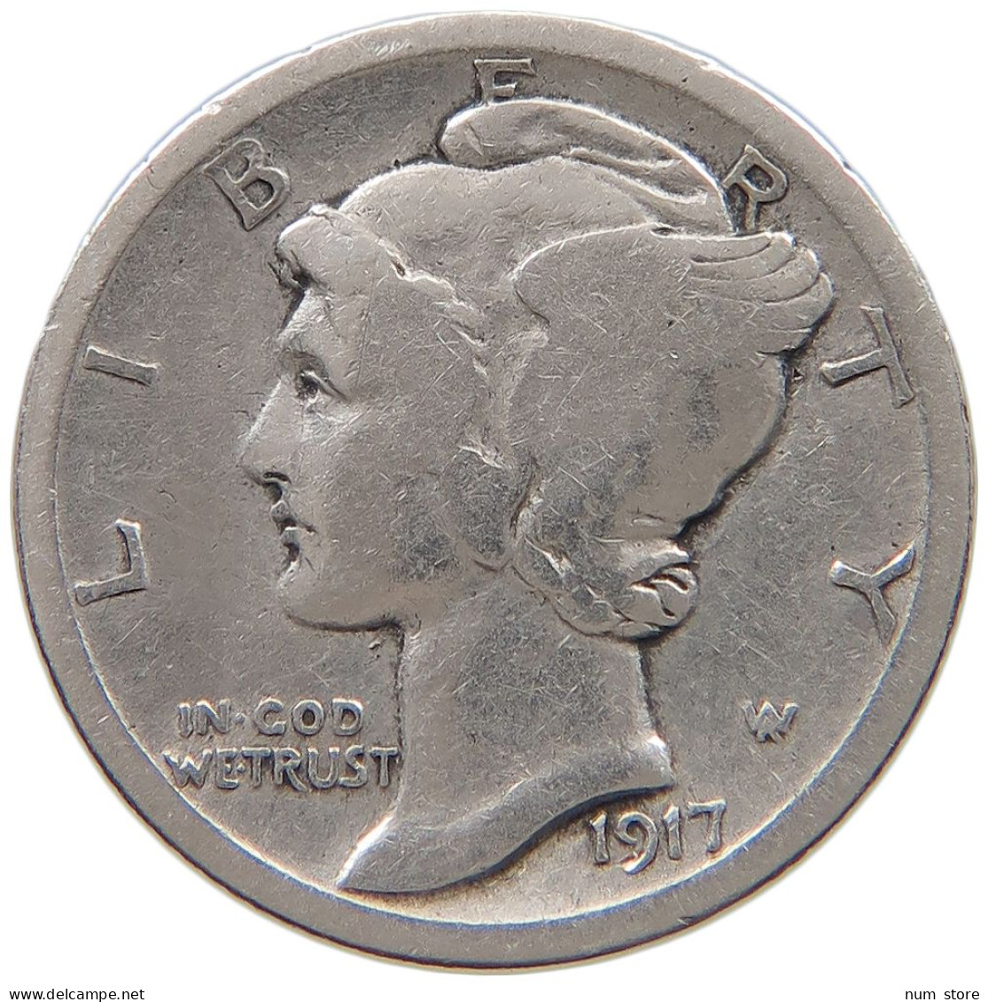 UNITED STATES OF AMERICA DIME 1917 MERCURY #c040 0557 - 1916-1945: Mercury