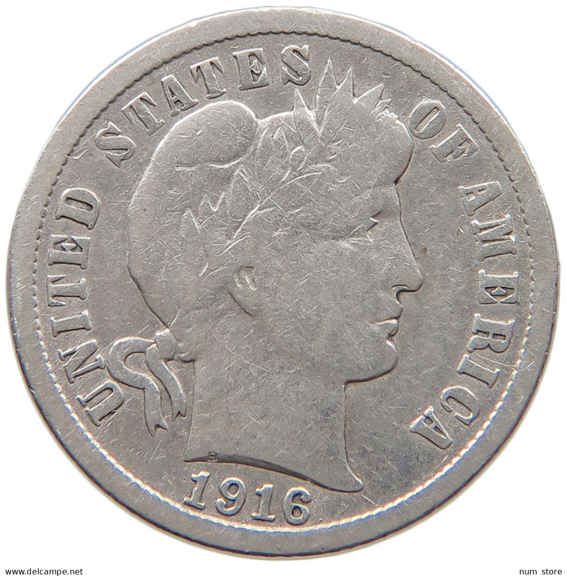 UNITED STATES OF AMERICA DIME 1916 BARBER #c012 0307 - 1892-1916: Barber