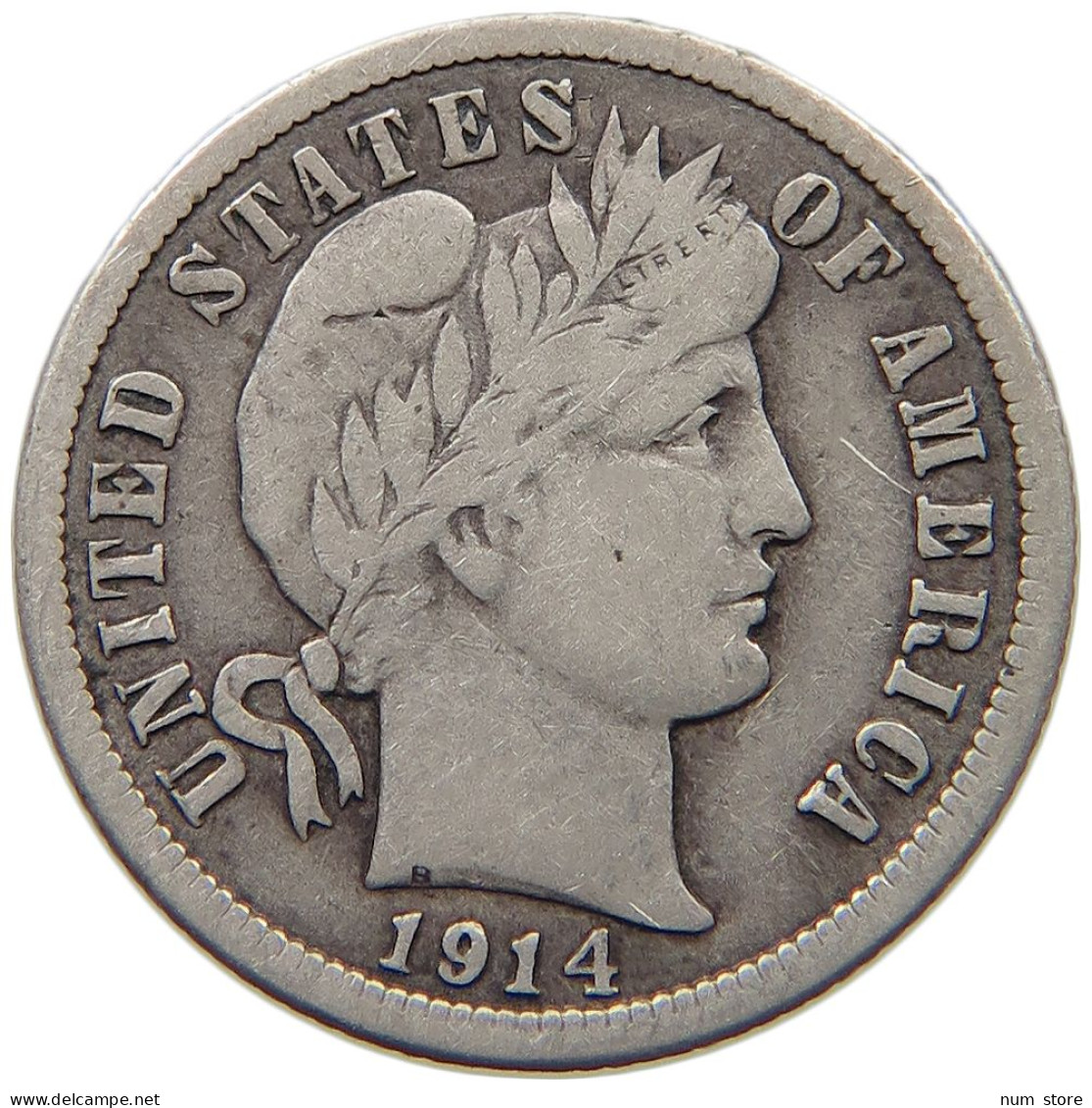 UNITED STATES OF AMERICA DIME 1914 BARBER #t009 0117 - 1892-1916: Barber