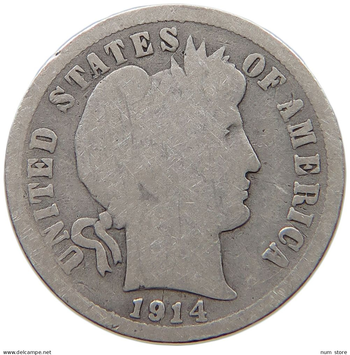 UNITED STATES OF AMERICA DIME 1914 BARBER #a082 0573 - 1892-1916: Barber