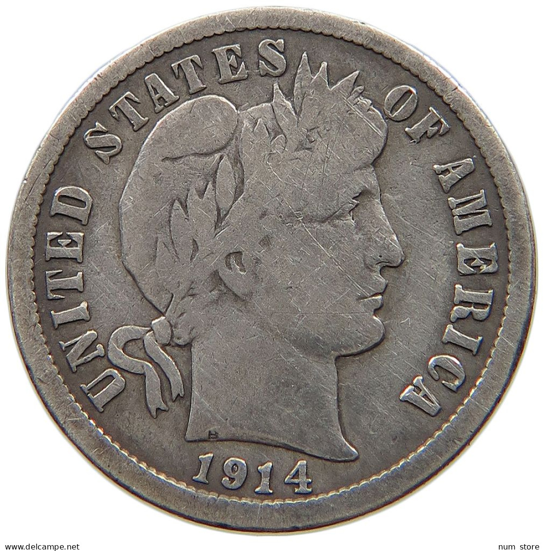 UNITED STATES OF AMERICA DIME 1914 BARBER #t115 0161 - 1892-1916: Barber