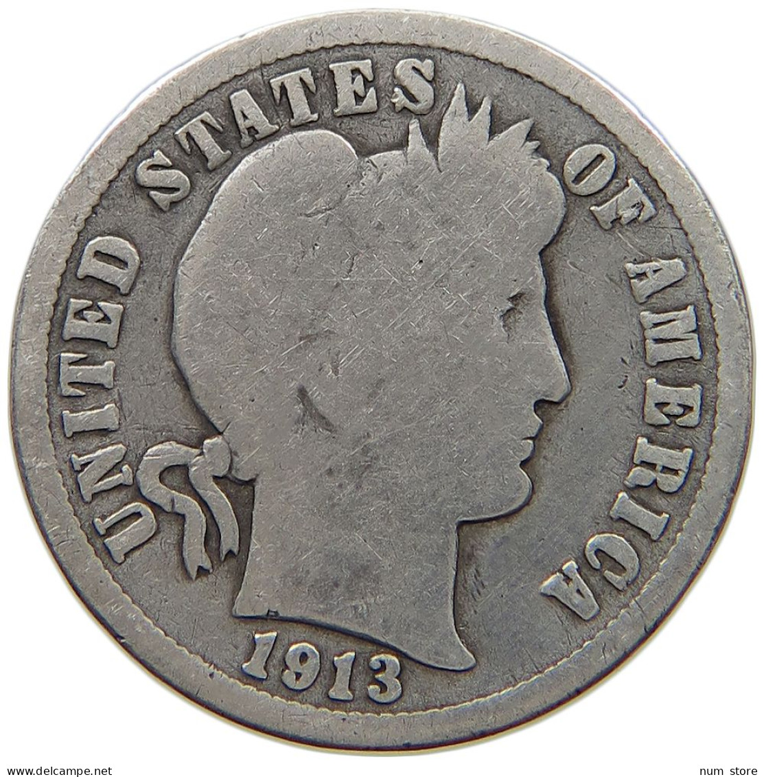 UNITED STATES OF AMERICA DIME 1913 BARBER #a082 0565 - 1892-1916: Barber