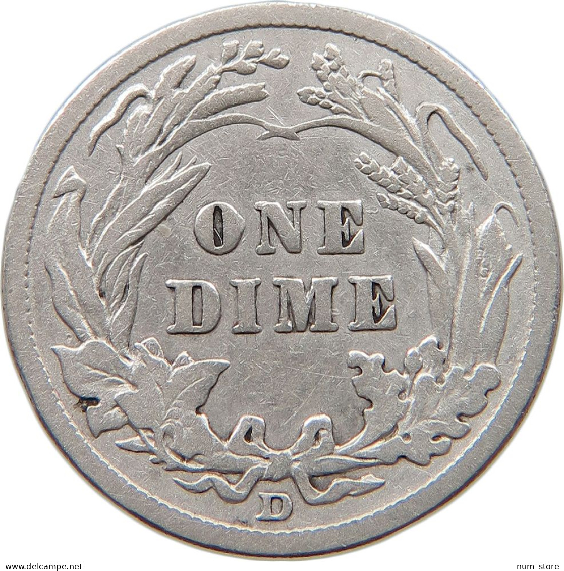 UNITED STATES OF AMERICA DIME 1912 D BARBER #t121 0233 - 1892-1916: Barber