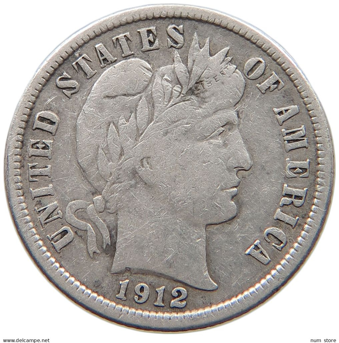 UNITED STATES OF AMERICA DIME 1912 BARBER #c034 0479 - 1892-1916: Barber