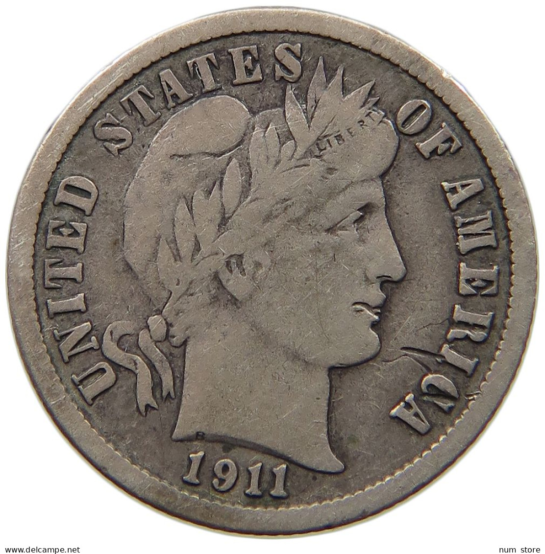 UNITED STATES OF AMERICA DIME 1911 D BARBER #t002 0065 - 1892-1916: Barber