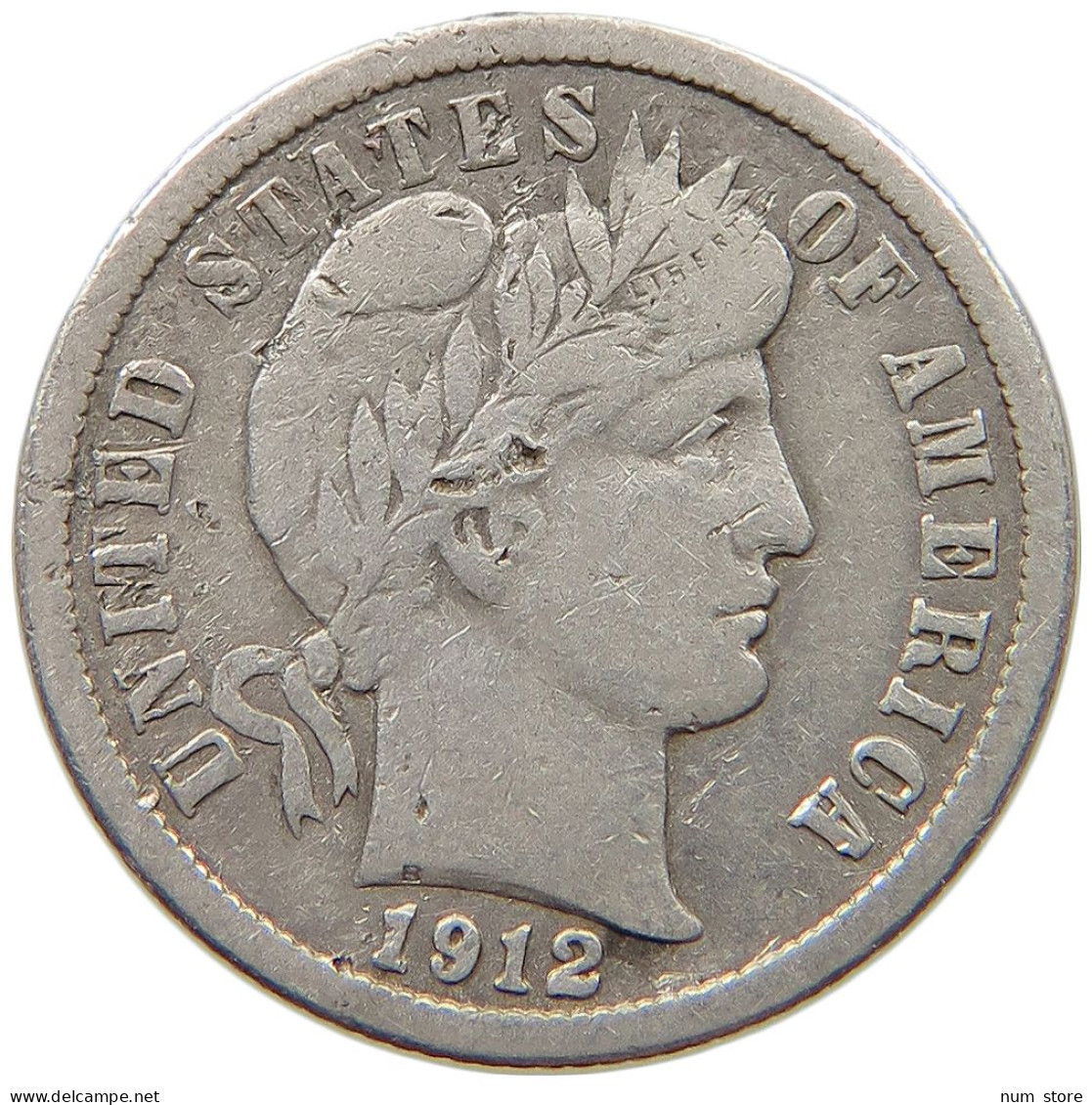 UNITED STATES OF AMERICA DIME 1912 BARBER #t111 0093 - 1892-1916: Barber