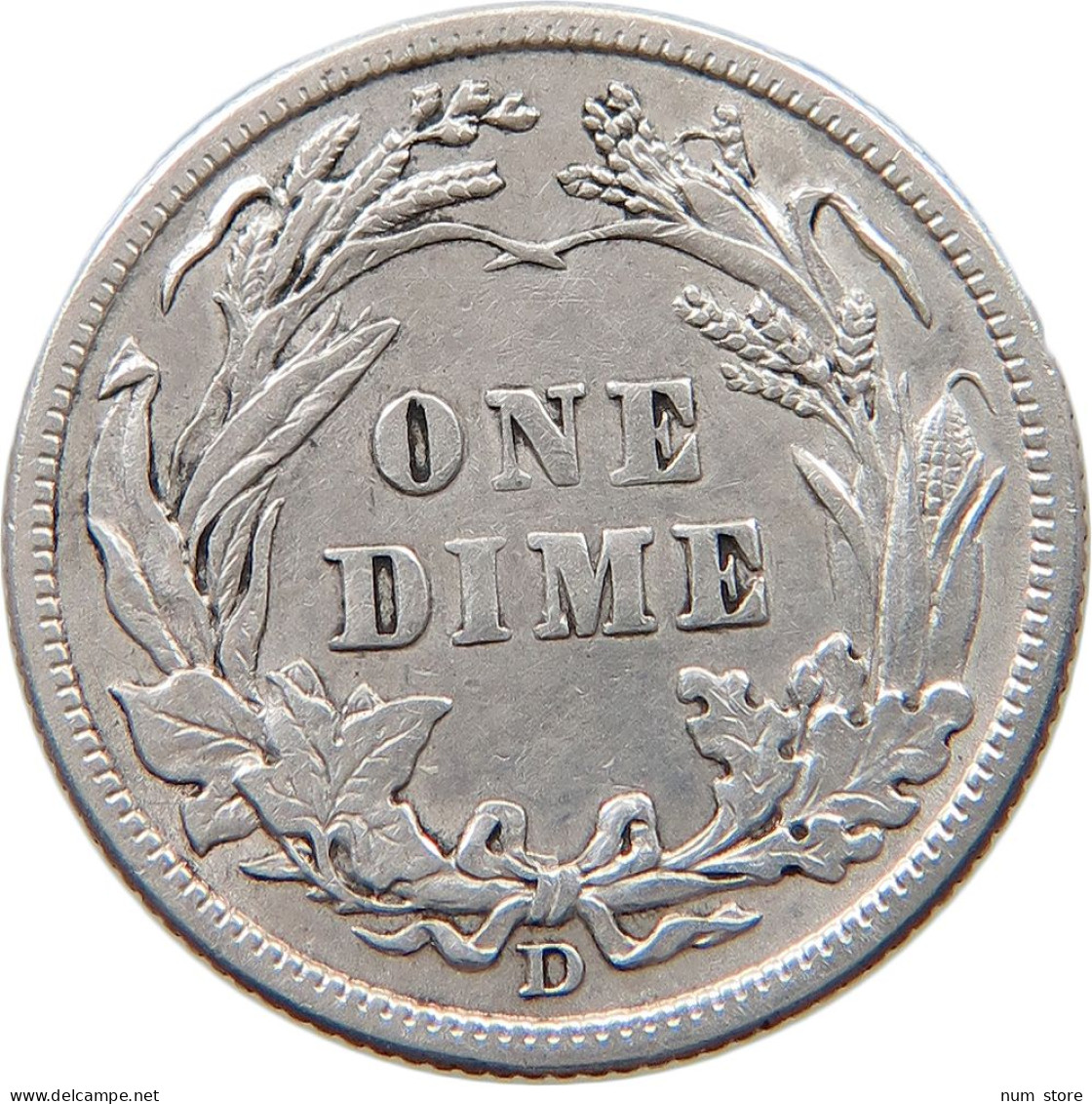 UNITED STATES OF AMERICA DIME 1911 D BARBER #t121 0229 - 1892-1916: Barber