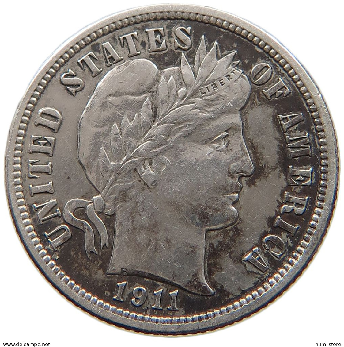 UNITED STATES OF AMERICA DIME 1911 BARBER #t110 1071 - 1892-1916: Barber