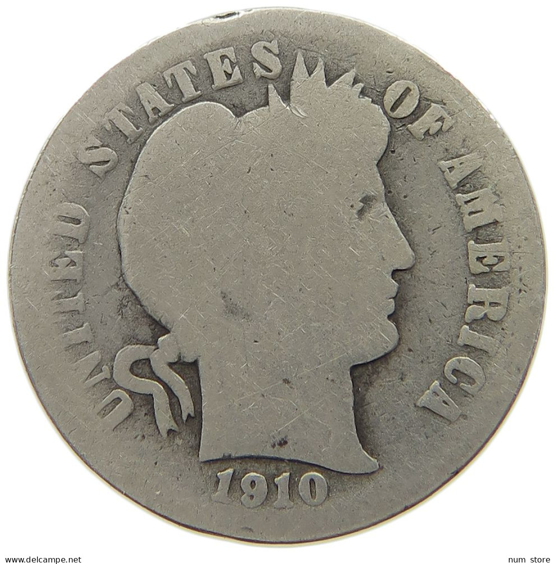 UNITED STATES OF AMERICA DIME 1910 D BARBER #a052 0569 - 1892-1916: Barber