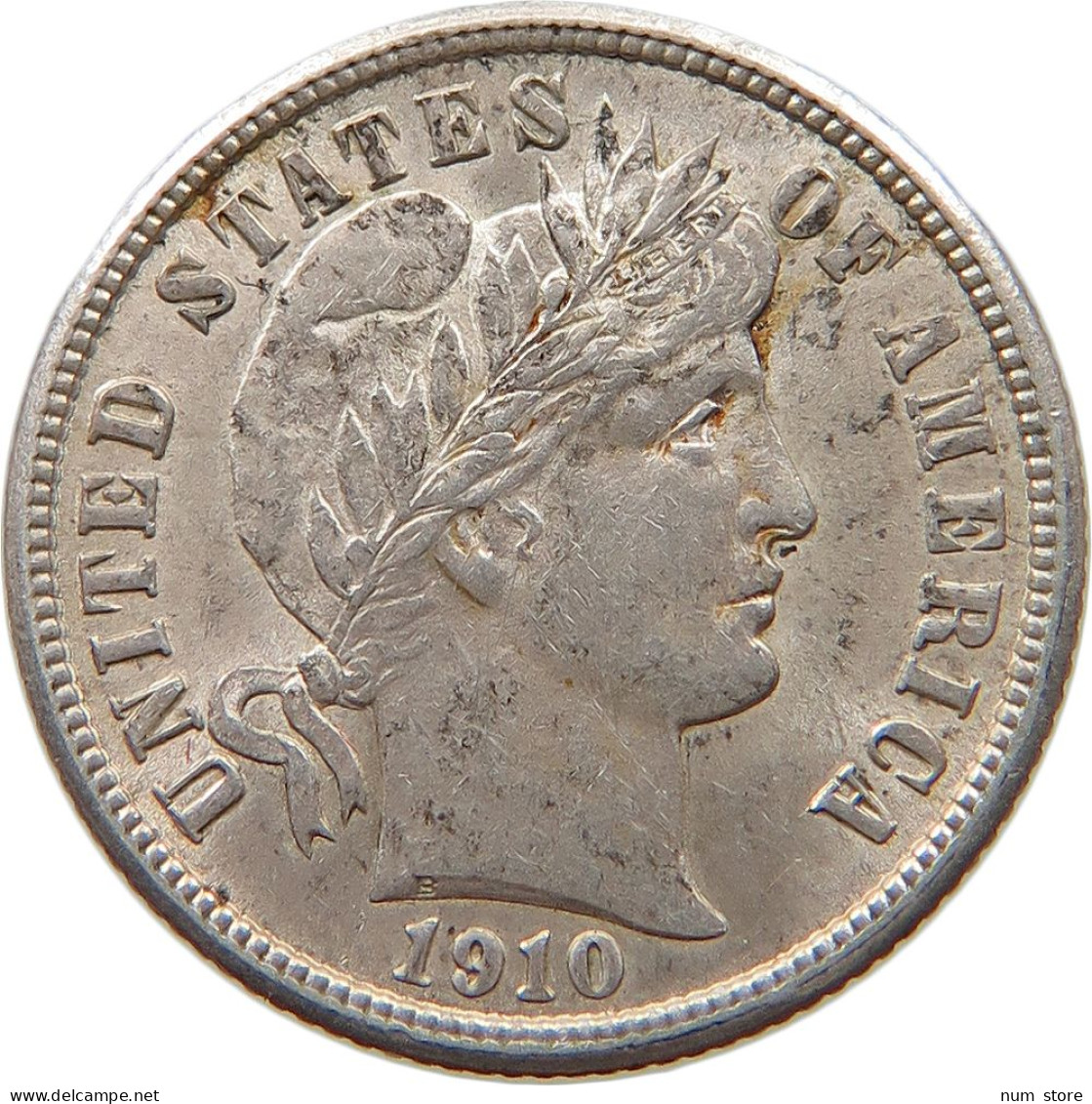 UNITED STATES OF AMERICA DIME 1910 BARBER #t121 0235 - 1892-1916: Barber