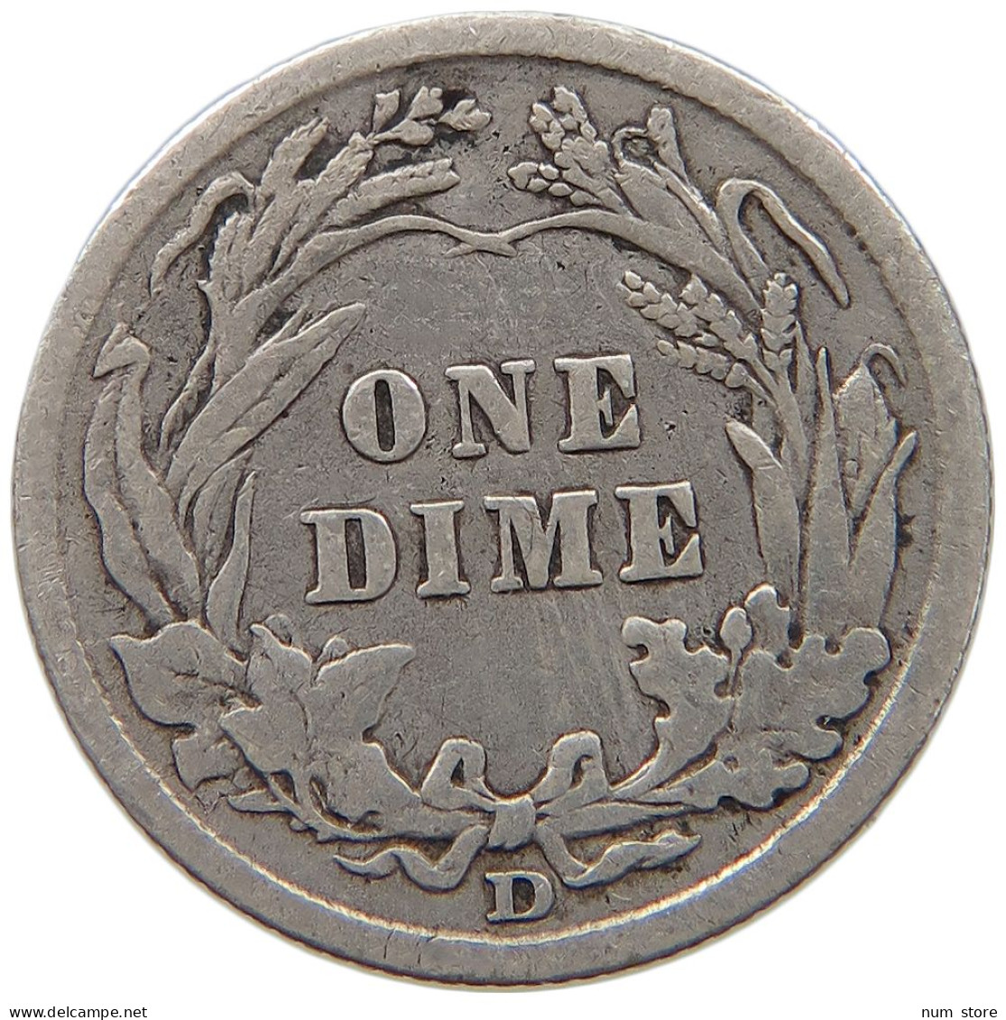 UNITED STATES OF AMERICA DIME 1908 D BARBER #t003 0071 - 1892-1916: Barber