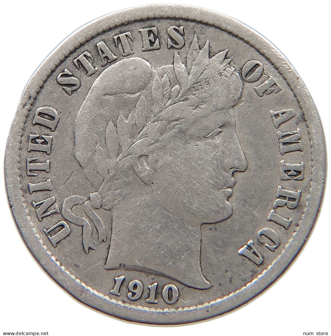 UNITED STATES OF AMERICA DIME 1910 BARBER #c040 0489 - 1892-1916: Barber