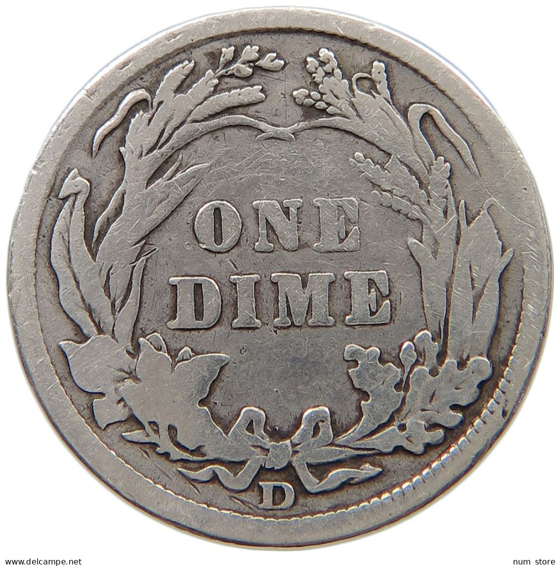 UNITED STATES OF AMERICA DIME 1908 D BARBER #a064 0321 - 1892-1916: Barber