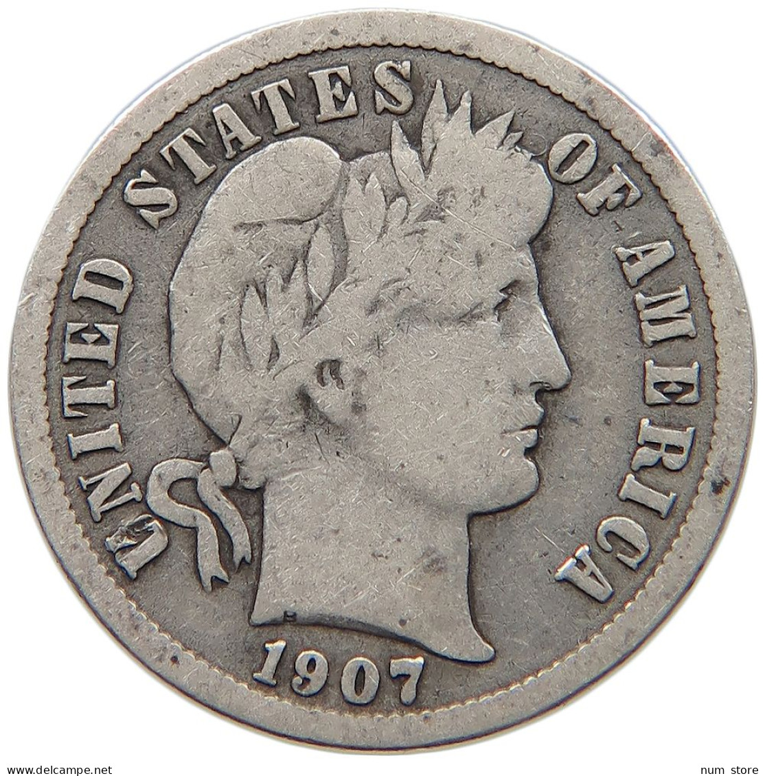 UNITED STATES OF AMERICA DIME 1907 BARBER #c004 0001 - 1892-1916: Barber