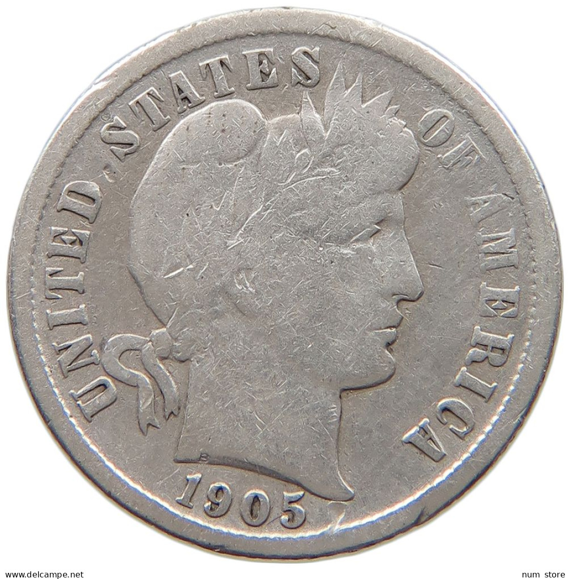 UNITED STATES OF AMERICA DIME 1905 BARBER #c012 0315 - 1892-1916: Barber