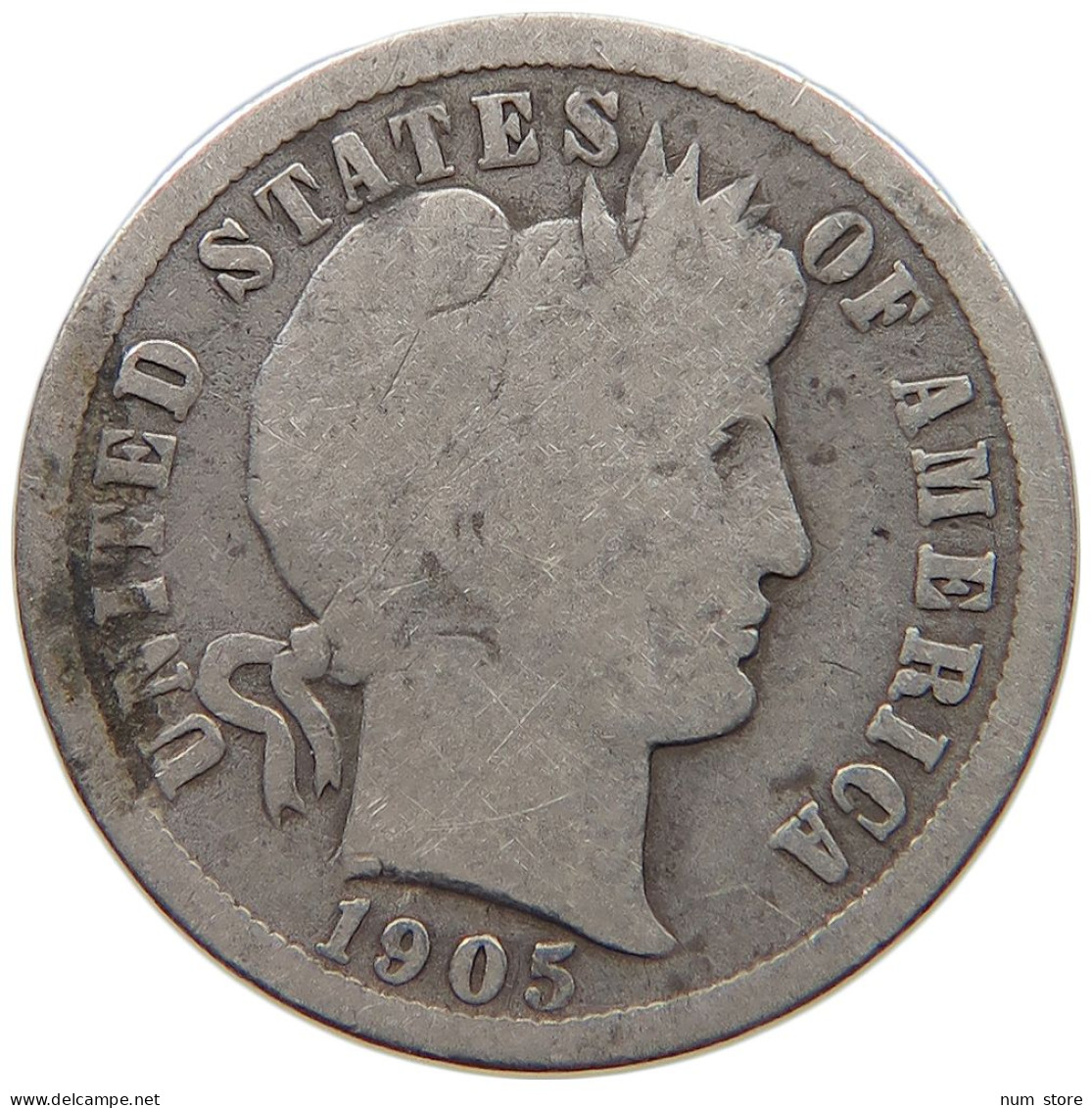 UNITED STATES OF AMERICA DIME 1905 S BARBER #c018 0293 - 1892-1916: Barber