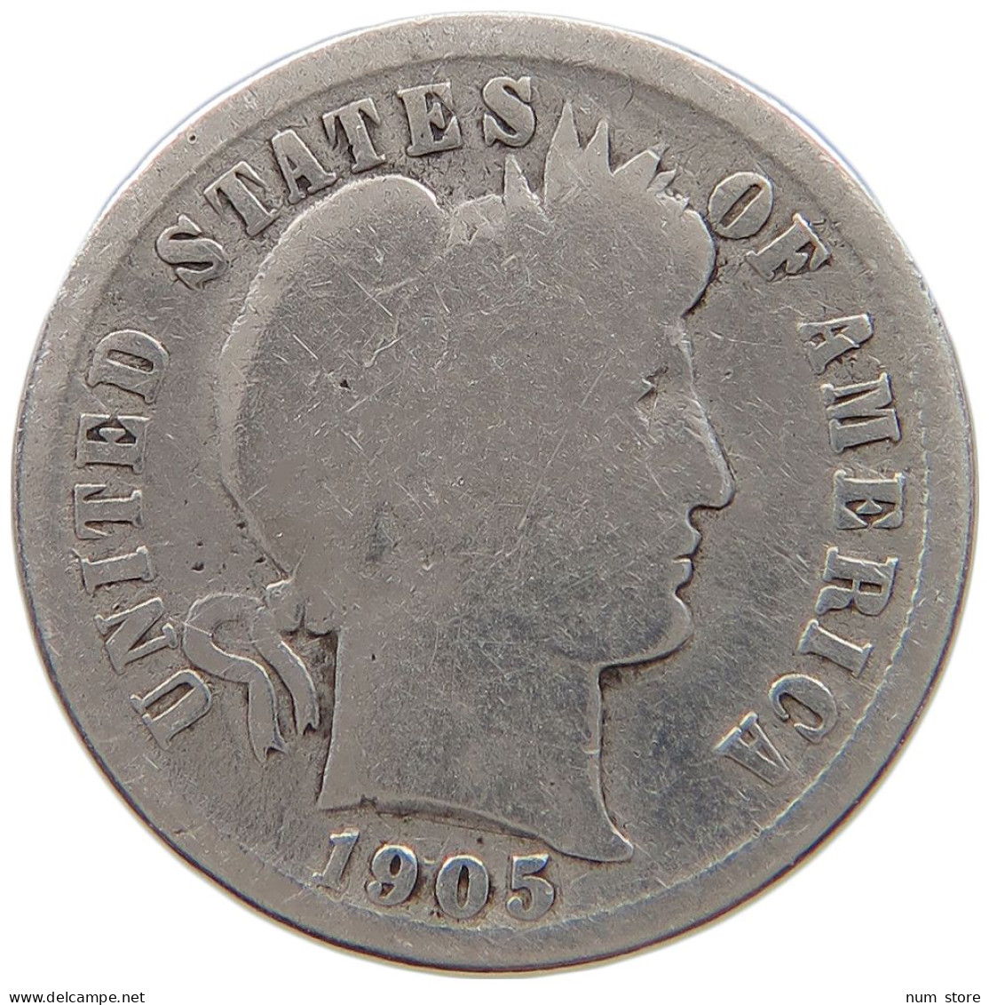 UNITED STATES OF AMERICA DIME 1905 BARBER #a064 0323 - 1892-1916: Barber