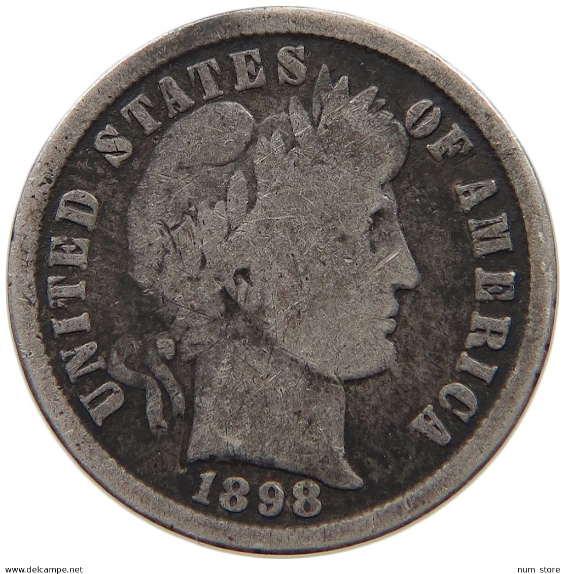 UNITED STATES OF AMERICA DIME 1898 BARBER #c012 0317 - 1892-1916: Barber