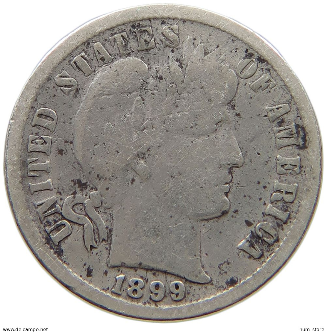 UNITED STATES OF AMERICA DIME 1899 BARBER #a069 0303 - 1892-1916: Barber