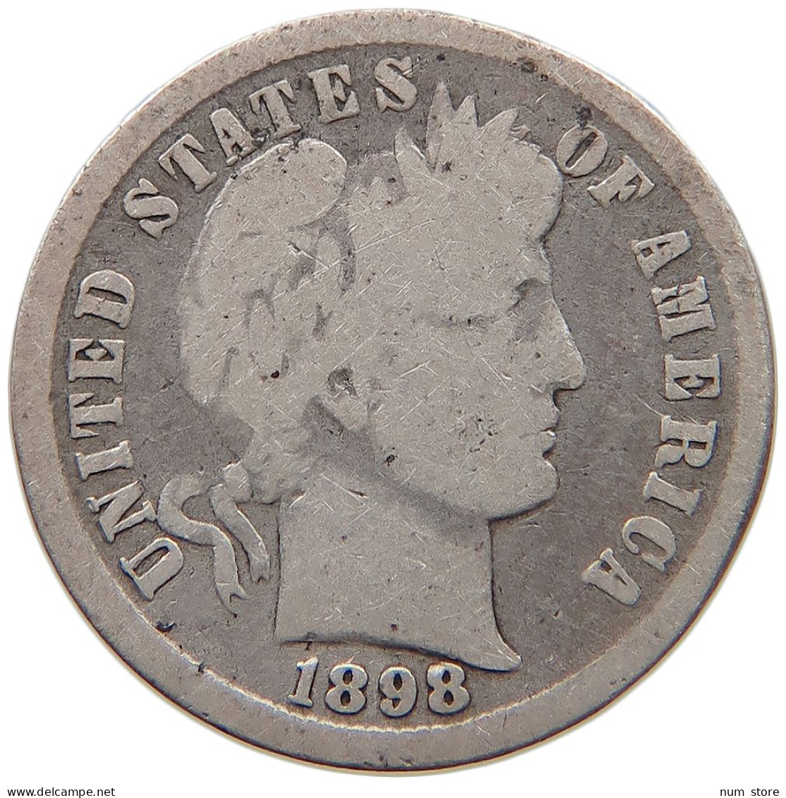 UNITED STATES OF AMERICA DIME 1898 BARBER #c041 0075 - 1892-1916: Barber