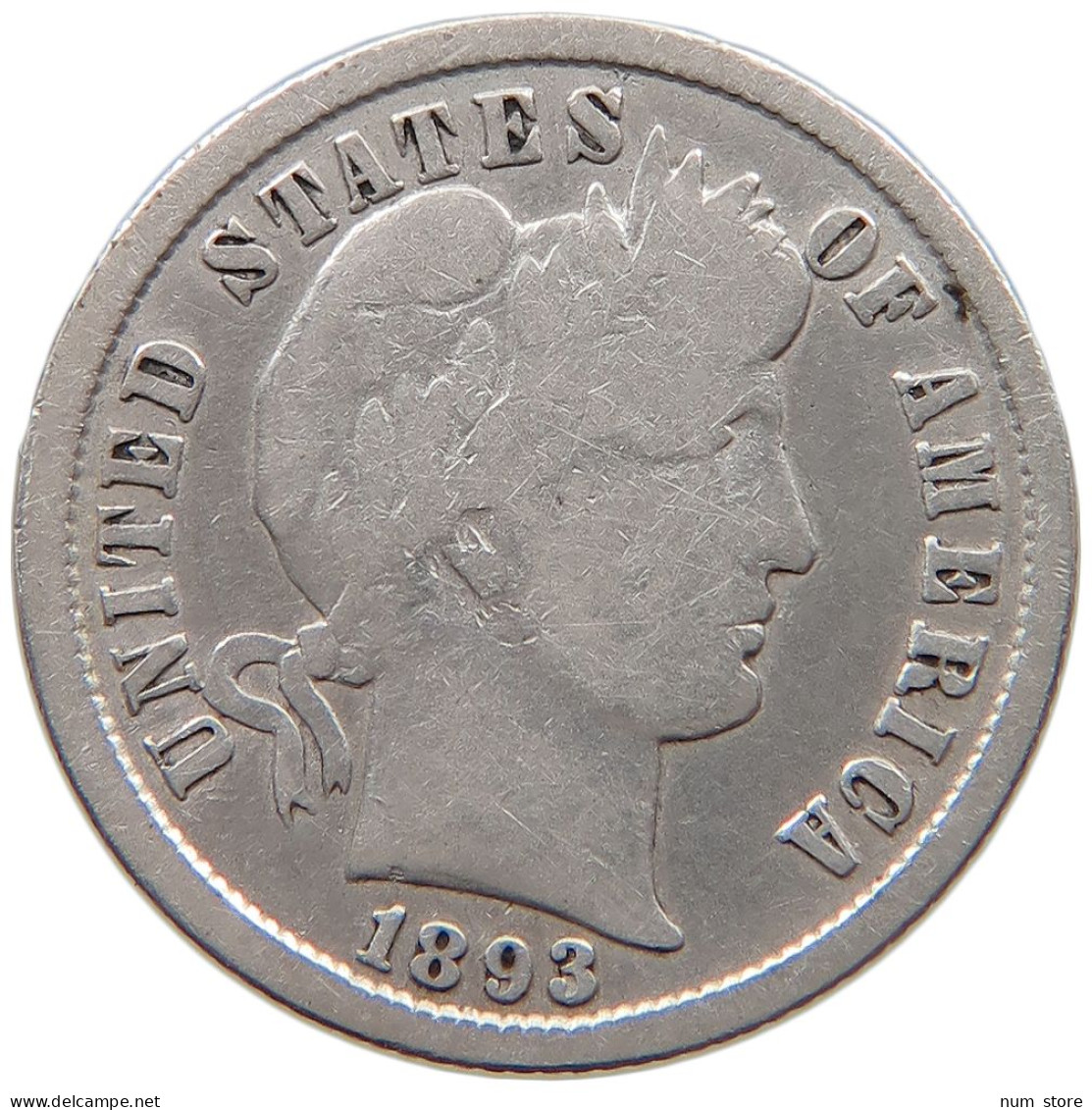 UNITED STATES OF AMERICA DIME 1893 BARBER #c012 0325 - 1892-1916: Barber