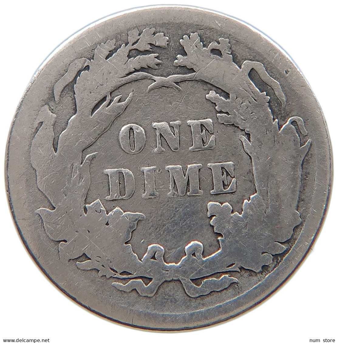 UNITED STATES OF AMERICA DIME 1888 SEATED LIBERTY #t156 0527 - 1837-1891: Seated Liberty (Libertà Seduta)