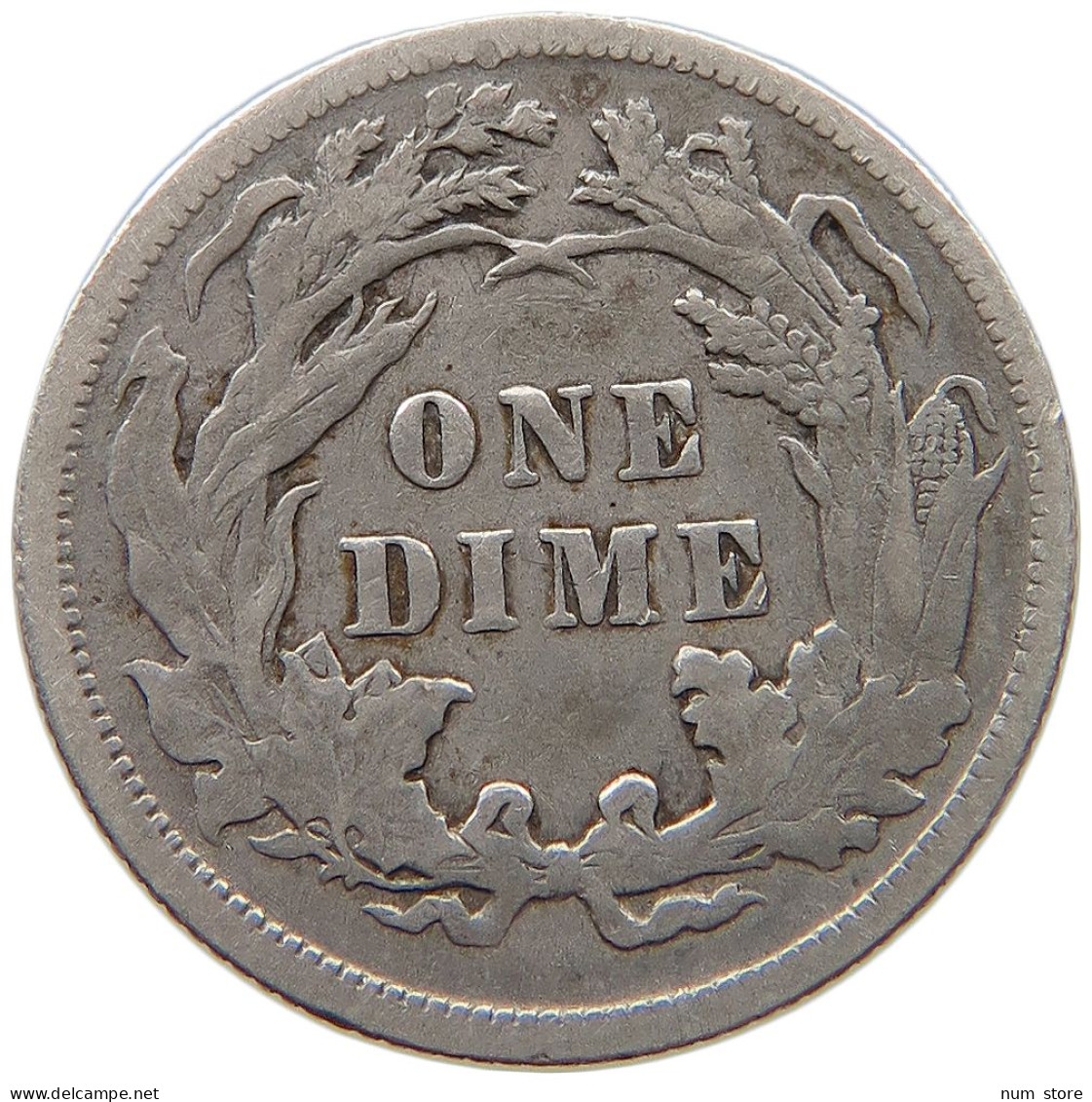 UNITED STATES OF AMERICA DIME 1890 SEATED LIBERTY #t110 1067 - 1837-1891: Seated Liberty (Libertà Seduta)