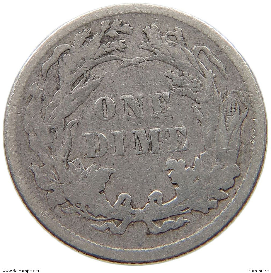 UNITED STATES OF AMERICA DIME 1887 SEATED LIBERTY #t114 0099 - 1837-1891: Seated Liberty