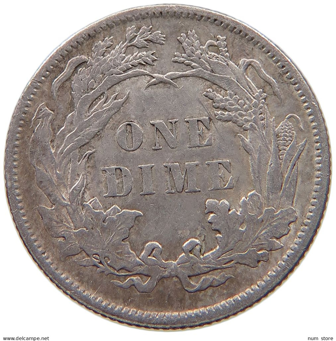 UNITED STATES OF AMERICA DIME 1888 SEATED LIBERTY #t115 0153 - 1837-1891: Seated Liberty