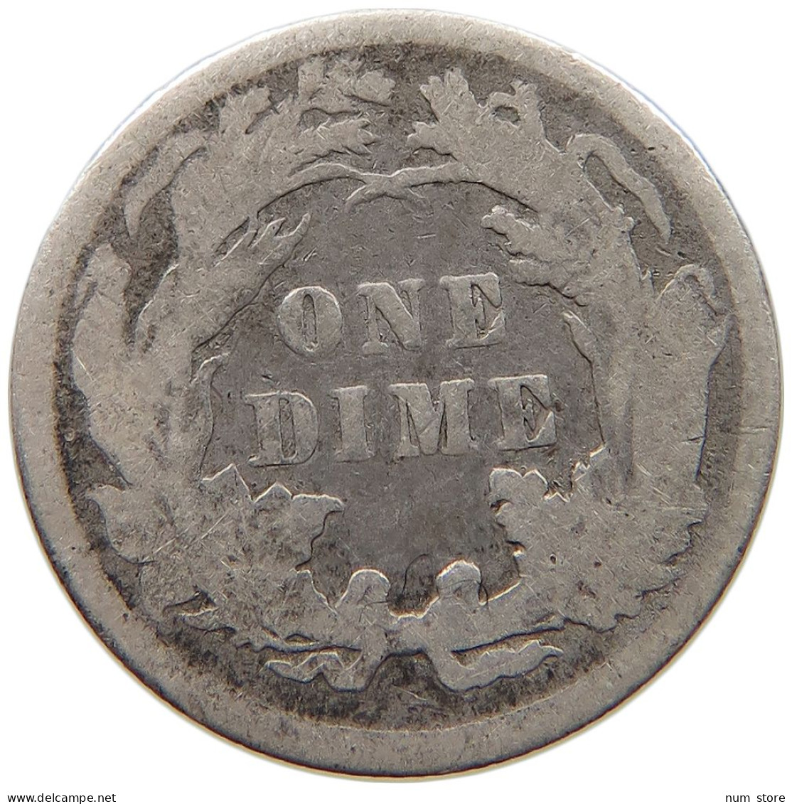 UNITED STATES OF AMERICA DIME 1887 SEATED LIBERTY #c024 0321 - 1837-1891: Seated Liberty